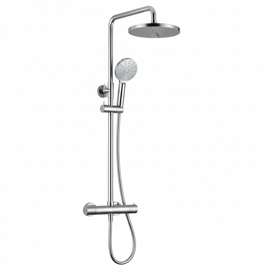 Kelmora Thermostatic Mixer Shower | Bar Valve with Adjustable Slider Rail Kit, Chrome