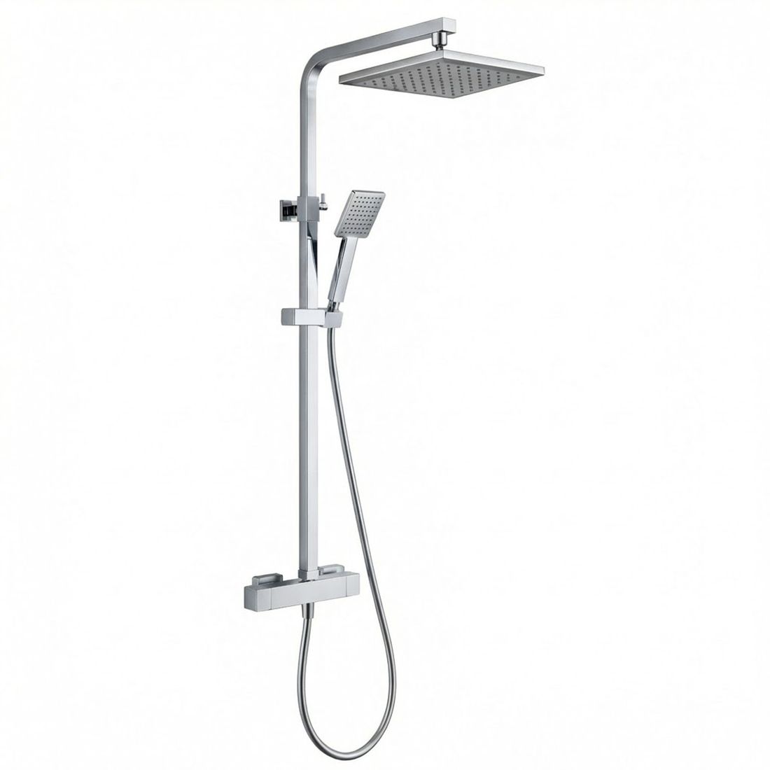 Kelmora Thermostatic Mixer Shower | Bar Valve with Adjustable Slider Rail Kit, Chrome