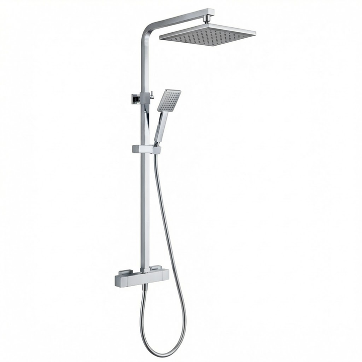 Kelmora Square Thermostatic Mixer Shower, Chrome