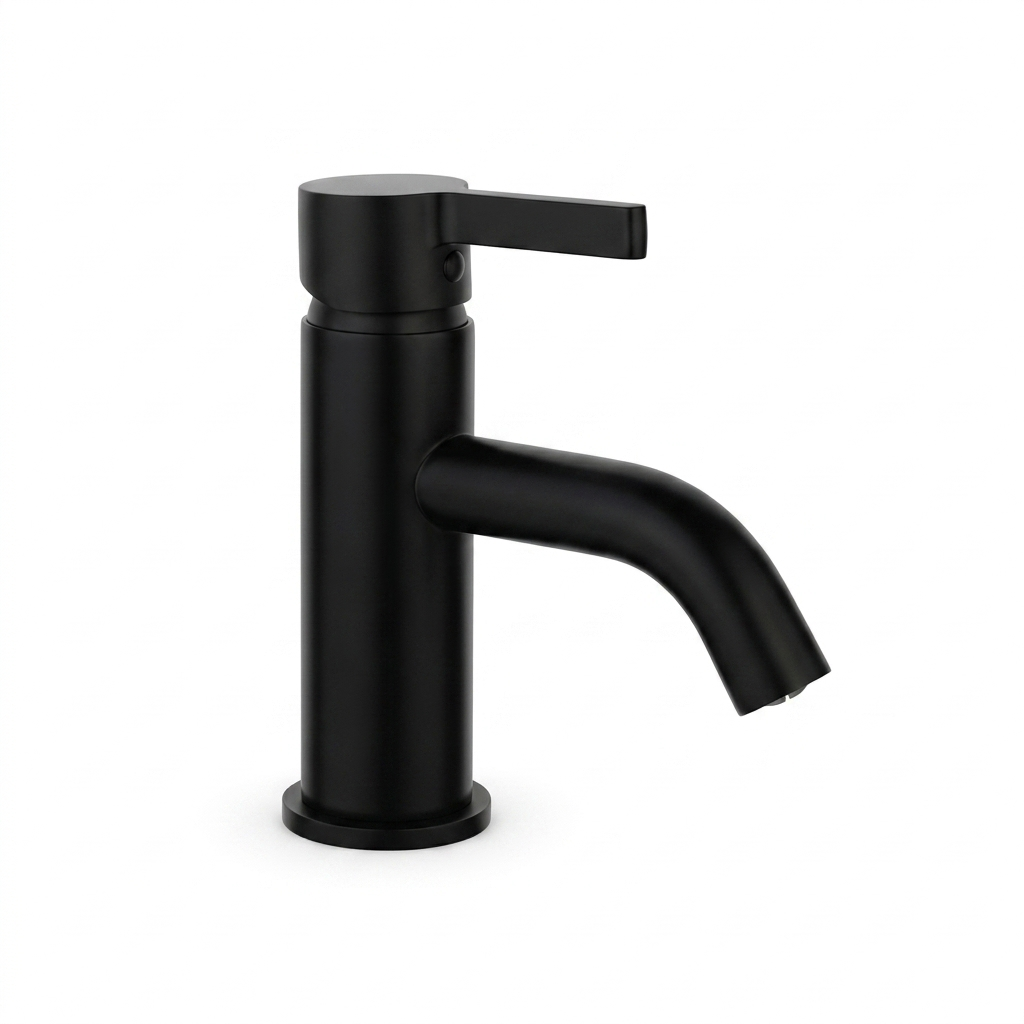 Kelmora Basin Mixer Tap | Single Lever Bathroom Sink Faucet with Click Clack Waste, Black