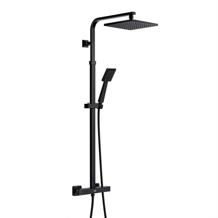 Kelmora Square Thermostatic Mixer Shower, Black