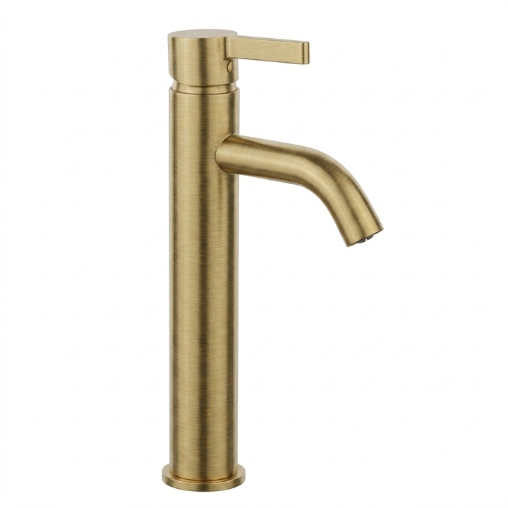Kelmora Ari Tall Basin Mixer Tap, Brass
