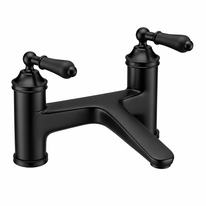 Kelmora Brige Bath Mixer Tap with Lever, Black