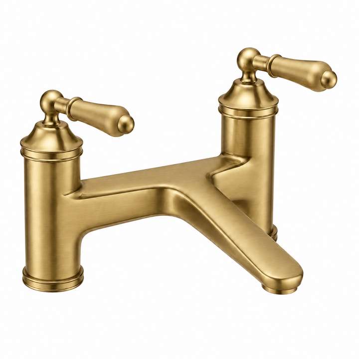 Kelmora Brige Bath Mixer Tap with Lever, Brass