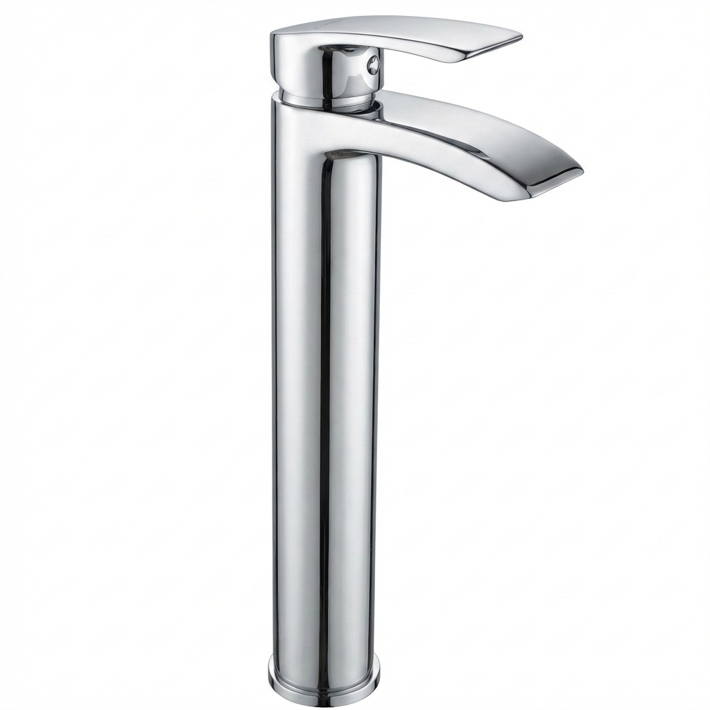 Kelmora Tall Basin Mixer Tap | Single Lever Bathroom Sink Faucet with Click Clack Waste, Chrome