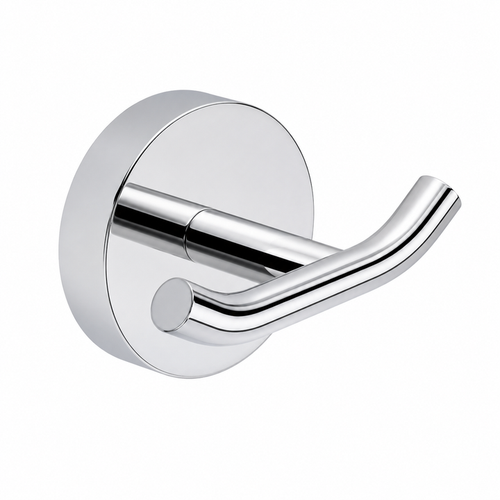 Kelmora Bathroom Hook, Wall Mounted Brass Hook, Chrome