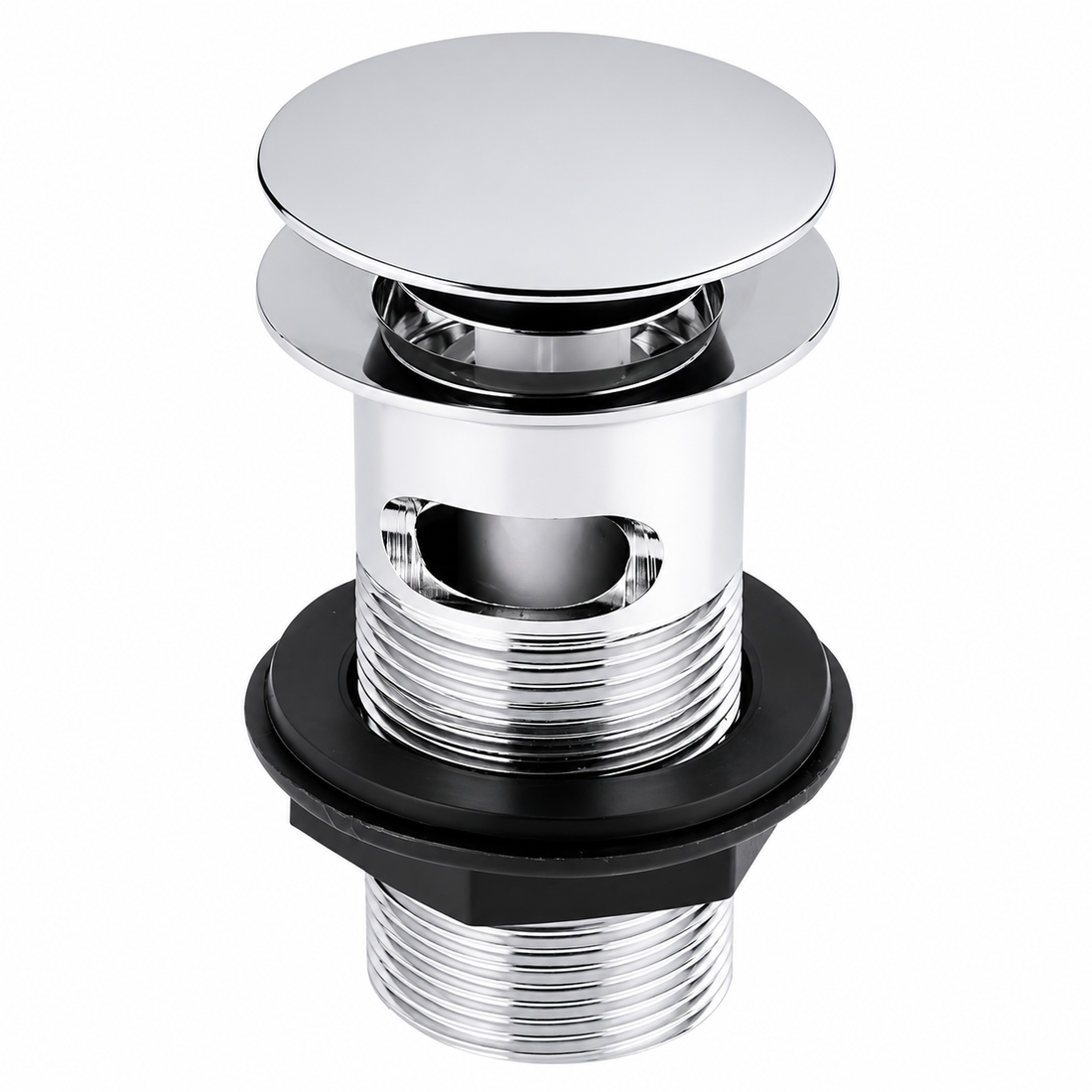 Kelmora Pop Up Basin Waste, Push Sink Waste, Chrome