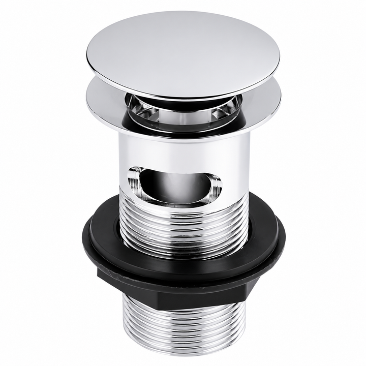 Kelmora Pop Up Basin Waste, Push Sink Waste, Chrome