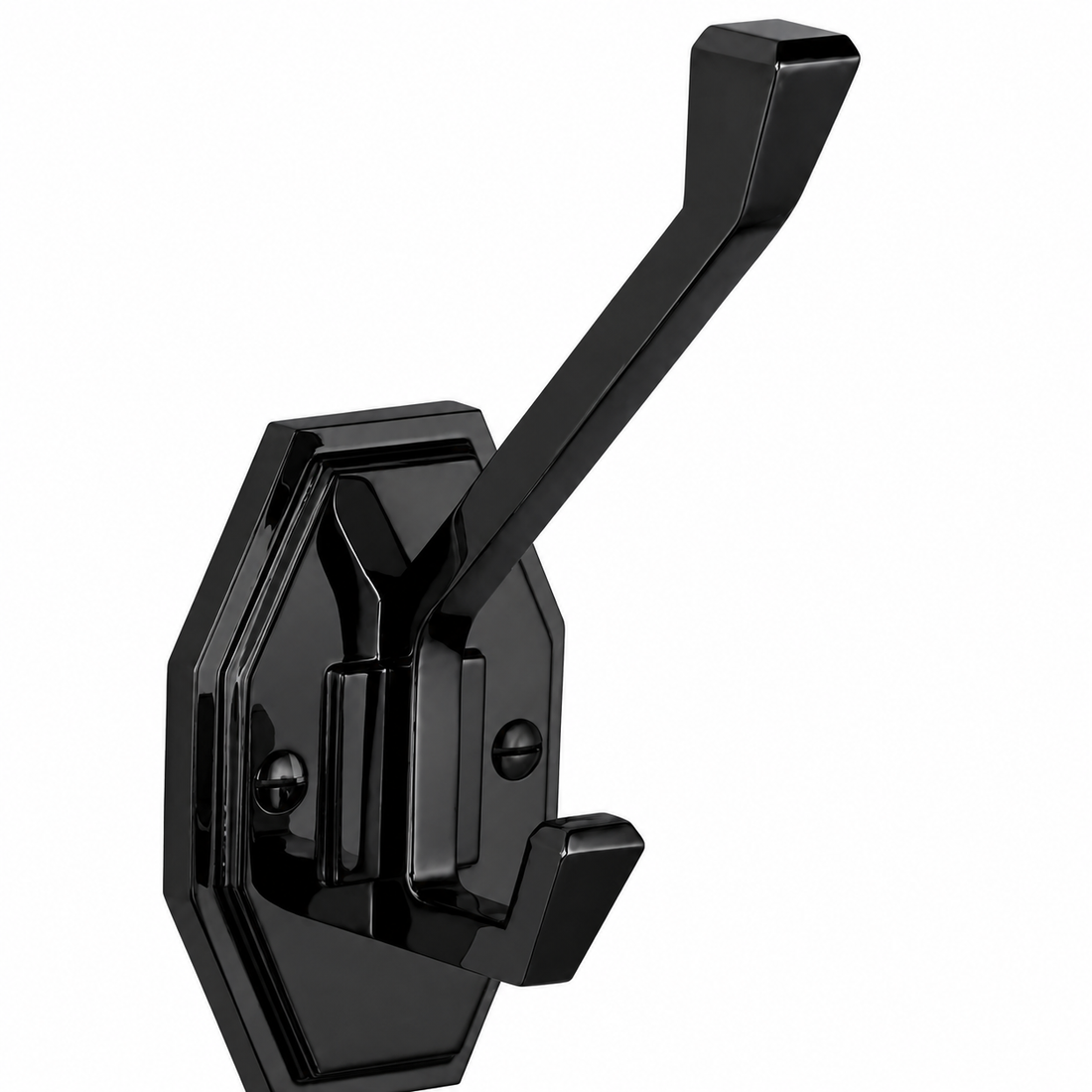 Kelmora Bathroom Hook, Wall Mounted Brass Hook, Black