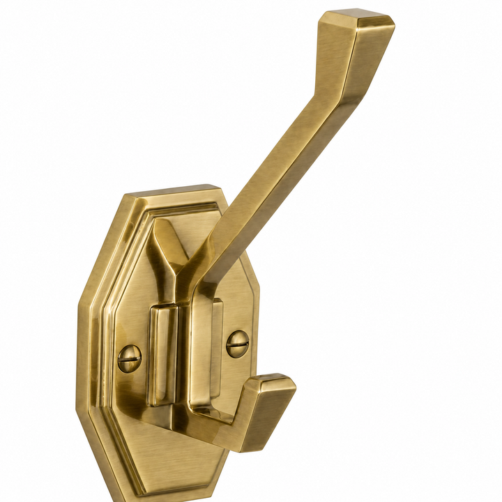 Kelmora Bathroom Hook, Wall Mounted Brass Hook, Brass