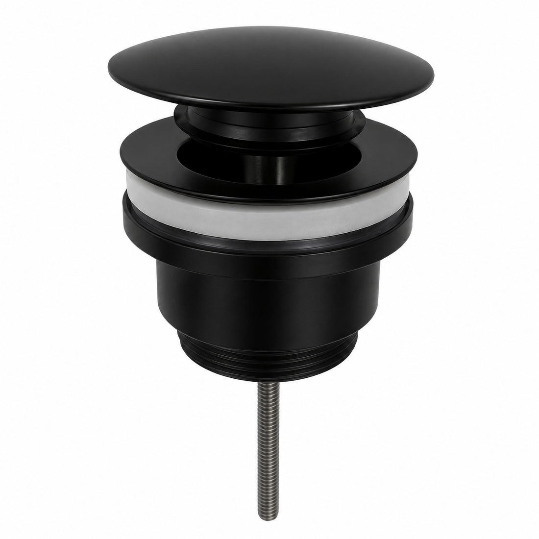 Kelmora Pop Up Basin Waste, Push Sink Waste, Black