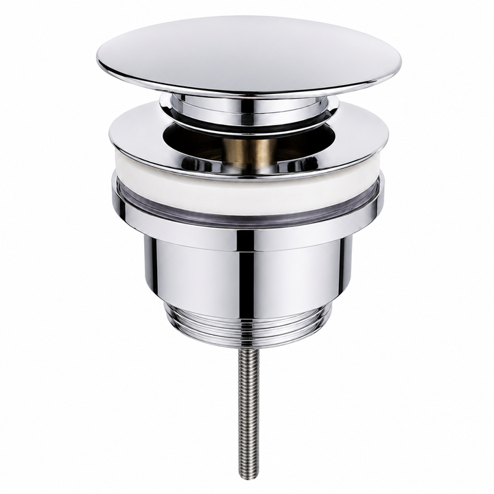 Kelmora Pop Up Basin Waste, Push Sink Waste, Chrome