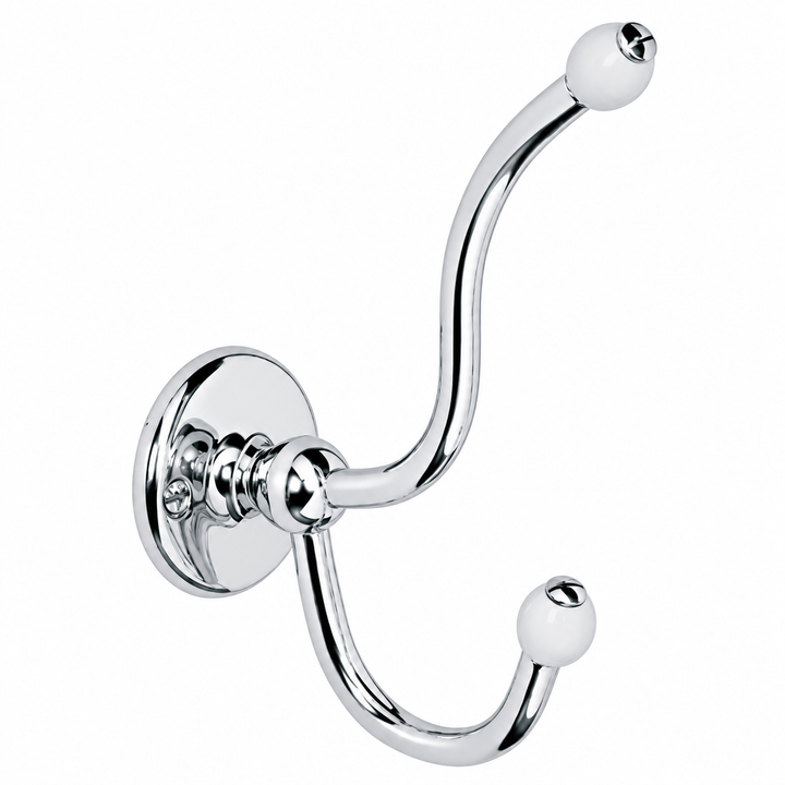 Kelmora Bathroom Hook, Wall Mounted Brass Hook, Chrome