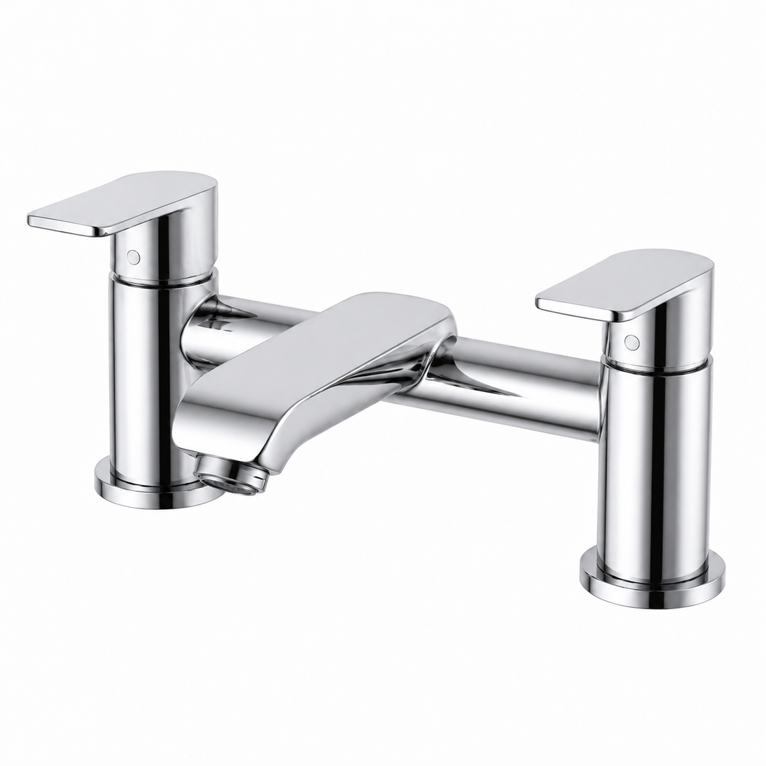 Kelmora Bath Mixer Tap | Deck Mounted Bath Filler Tap with Dual Lever Control, Chrome