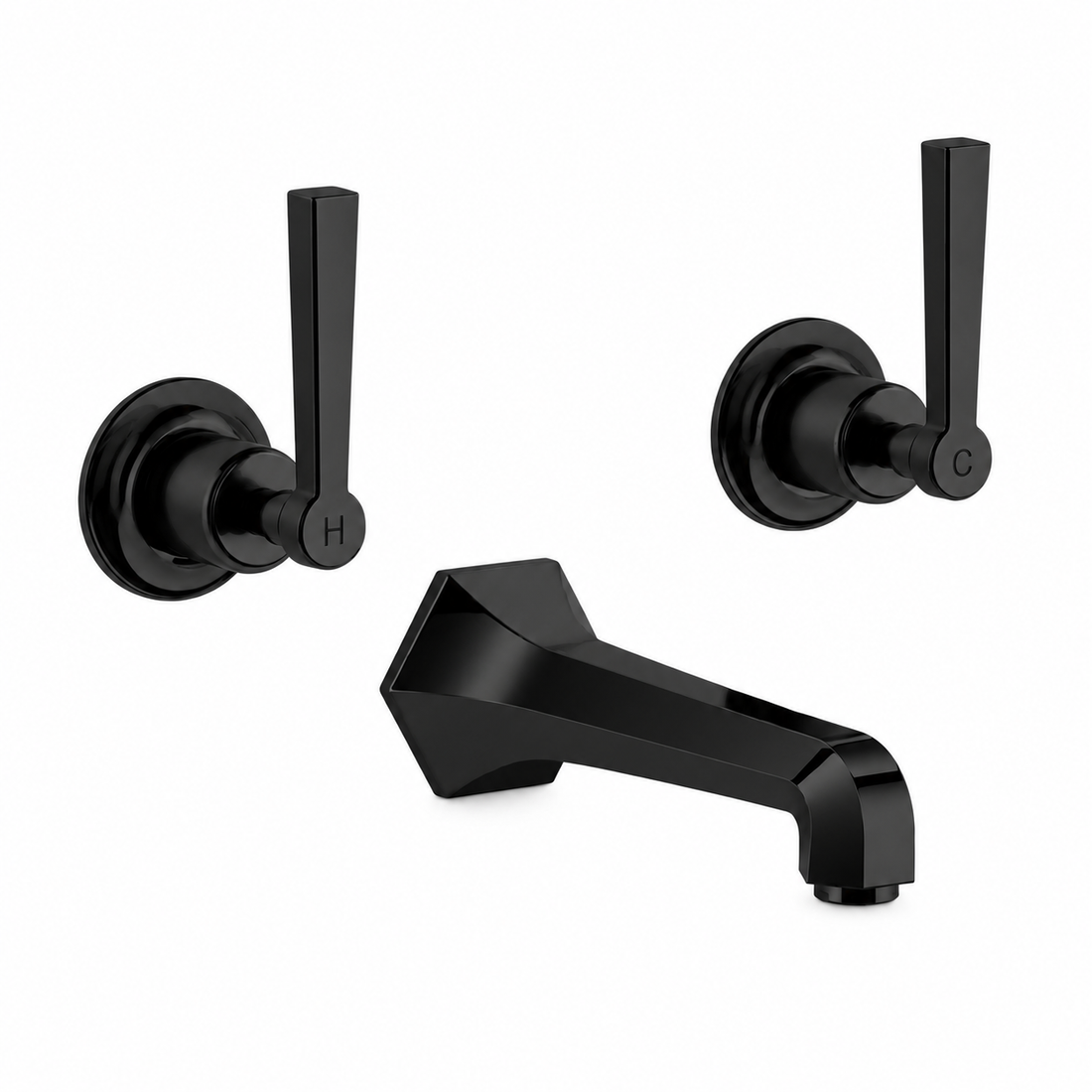 Kelmora Basin Mixer Tap | Single Lever Bathroom Sink Faucet with Click Clack Waste, Black