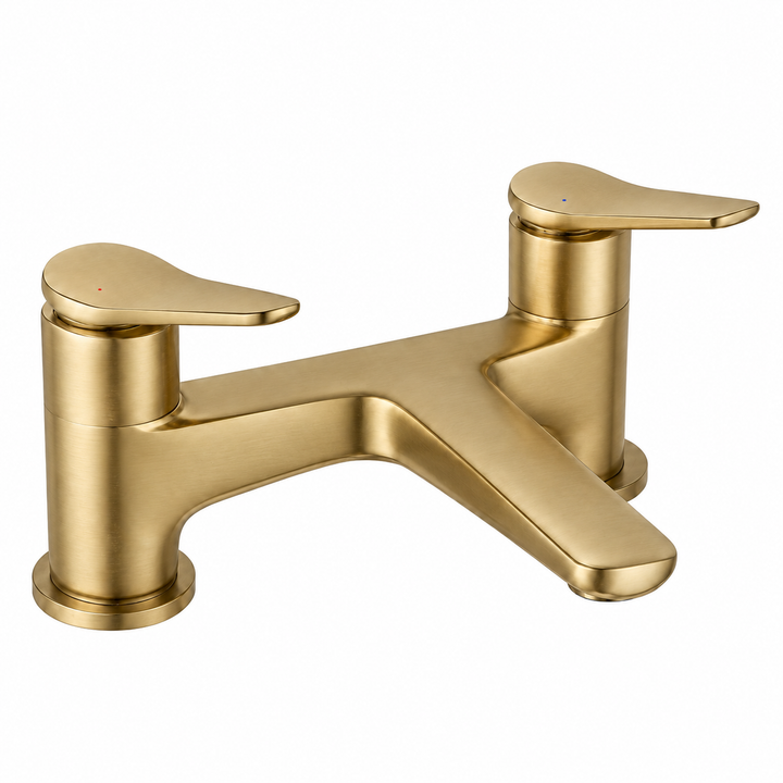 Kelmora Venz Bath Mixer Tap with Lever, Brass