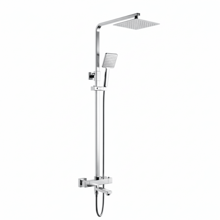 Kelmora Square Exposed Thermostatic Shower Chrome