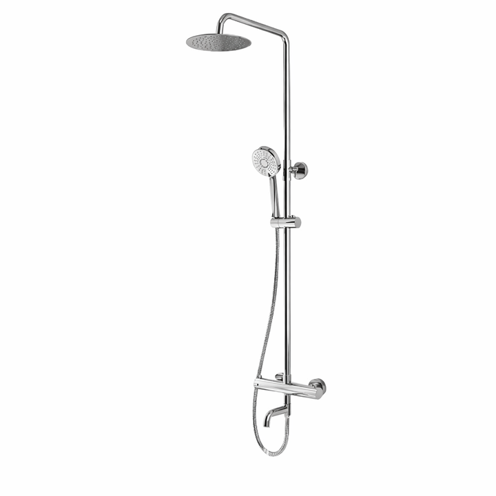 Kelmora Round Exposed Thermostatic Shower, Chrome