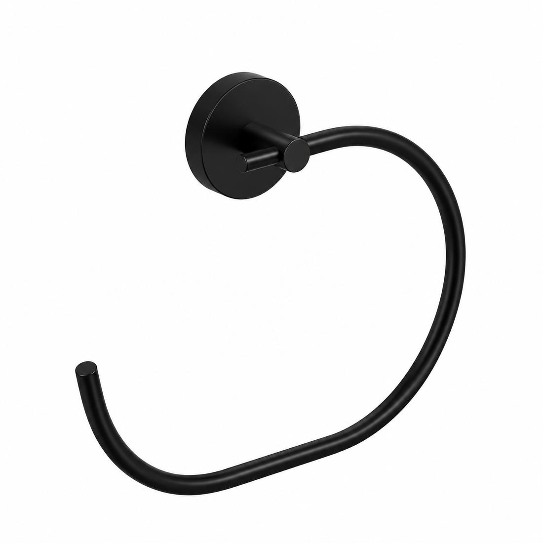 Kelmora Towel Ring Bathroom Accessories, Wall Mounted, Black