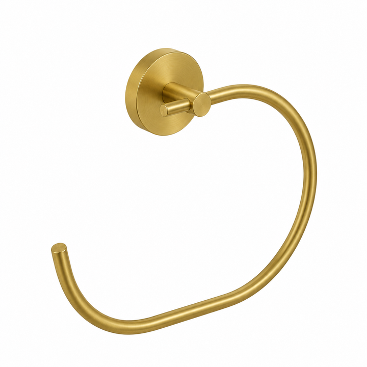 Kelmora Towel Ring Bathroom Accessories, Wall Mounted, Brass