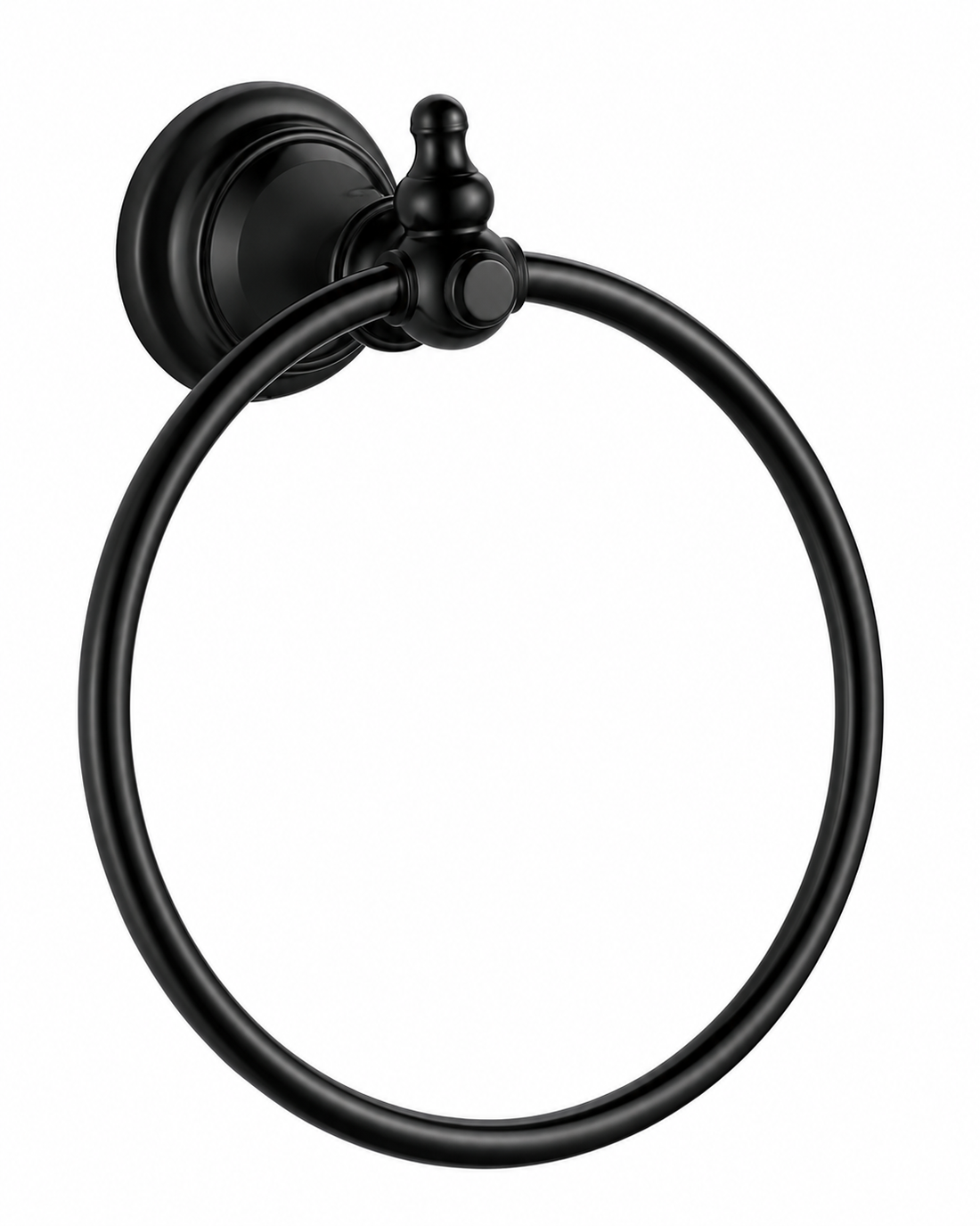 Kelmora Towel Ring Bathroom Accessories, Wall Mounted, Black