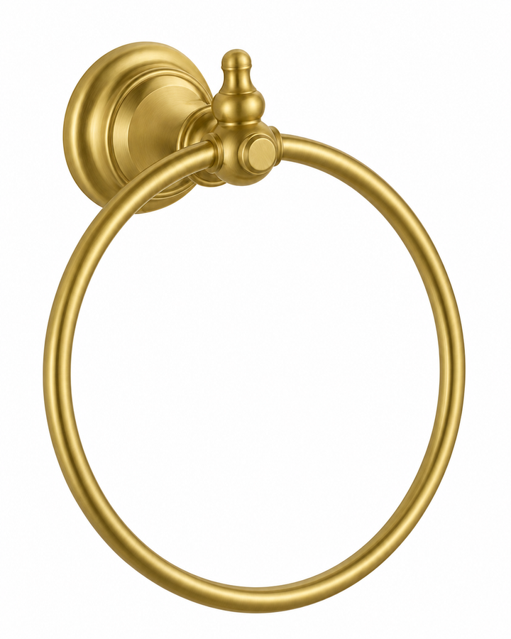 Kelmora Towel Ring Bathroom Accessories, Wall Mounted, Brass